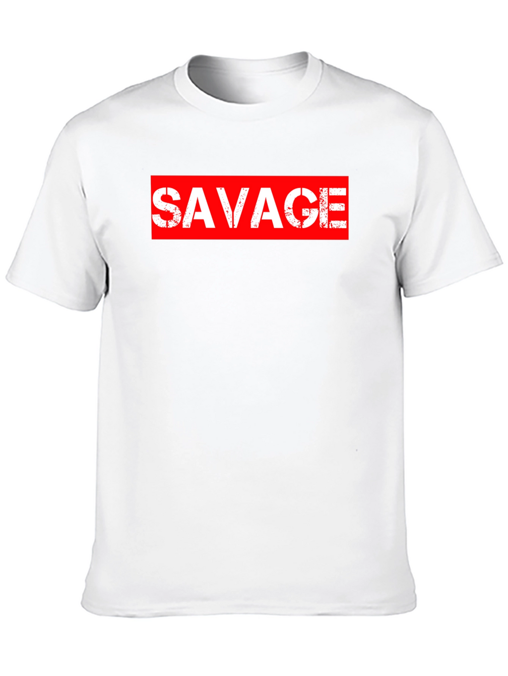Savage Graphic Print Crewneck T-Shirt - Black