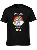 Awesome Since 2014 Unicorn Graphic T-Shirt