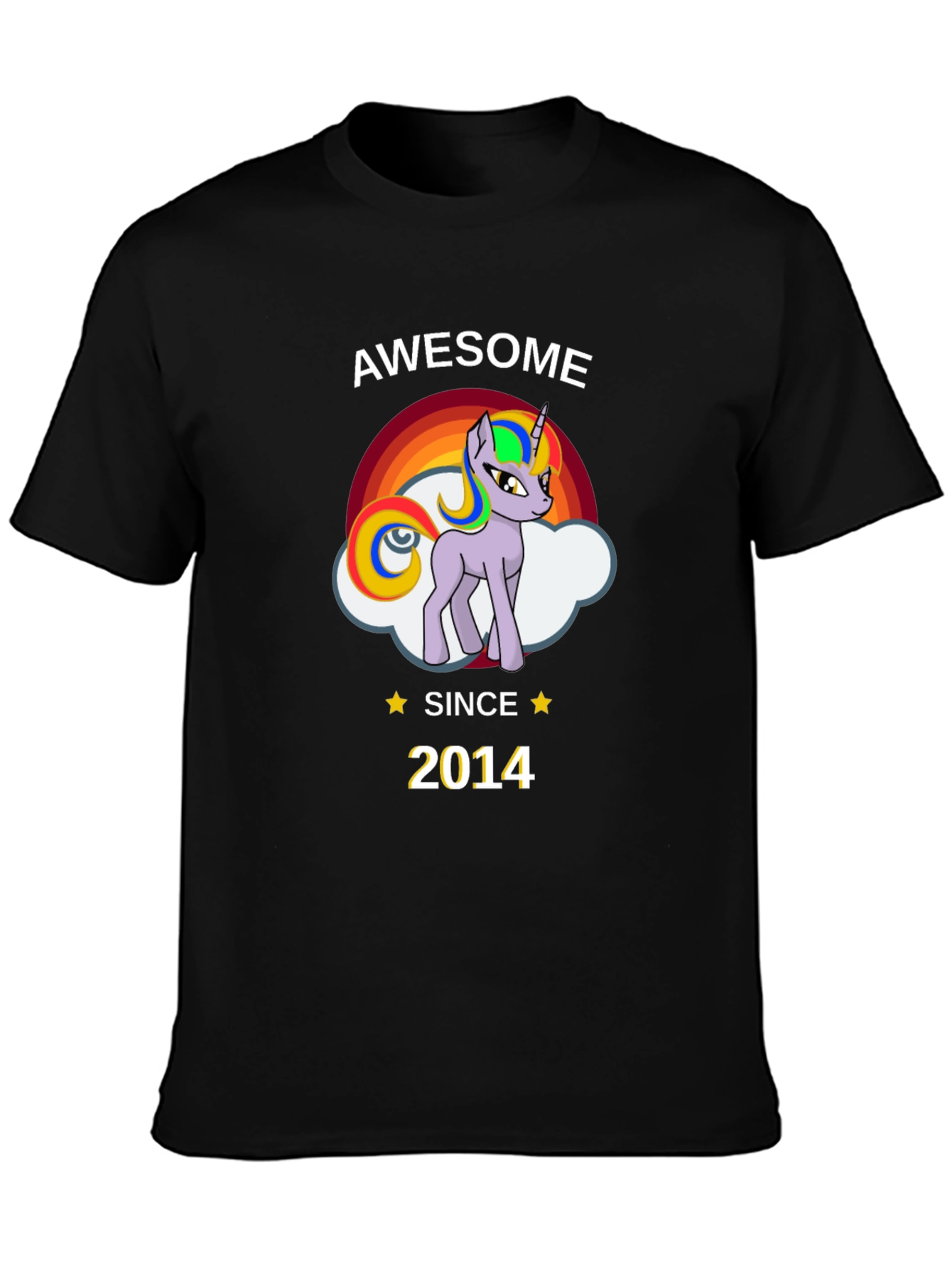 Awesome Since 2014 Unicorn Graphic T-Shirt