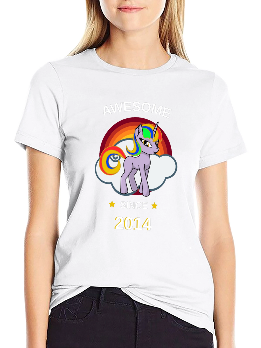 Awesome Since 2014 Unicorn Graphic T-Shirt