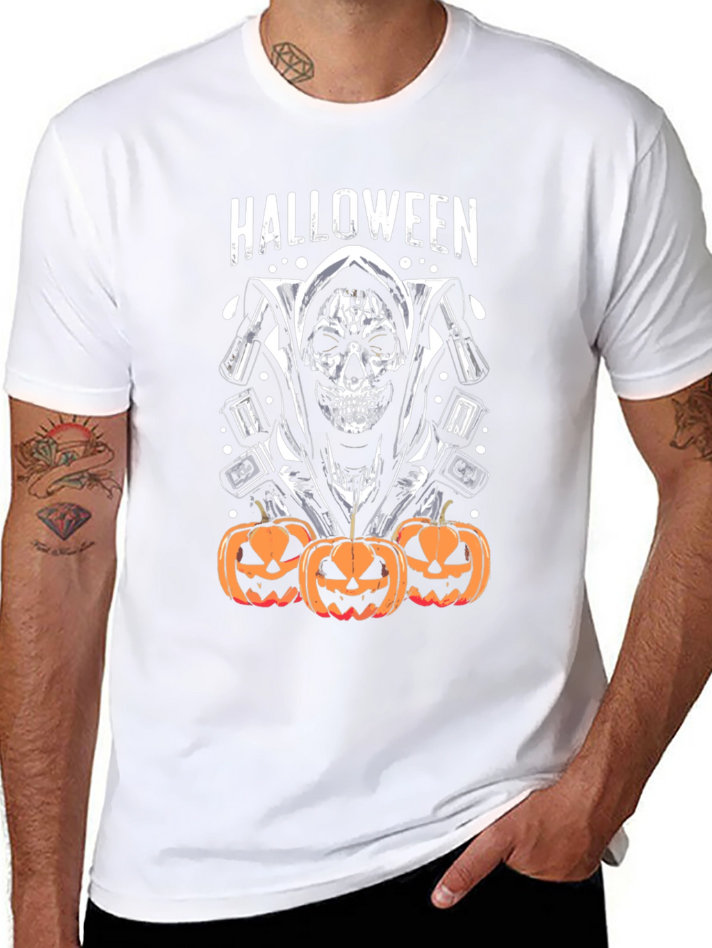 Halloween Grim Reaper Pumpkin T-Shirt