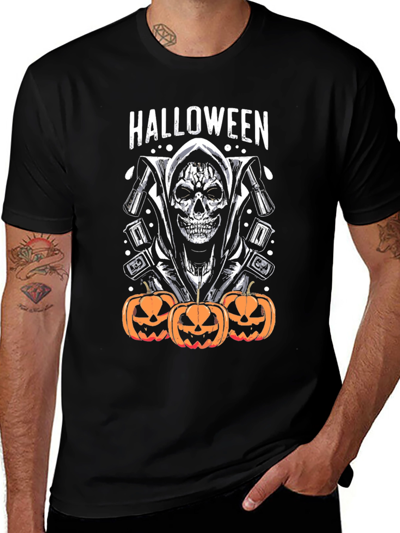 Halloween Grim Reaper Pumpkin T-Shirt