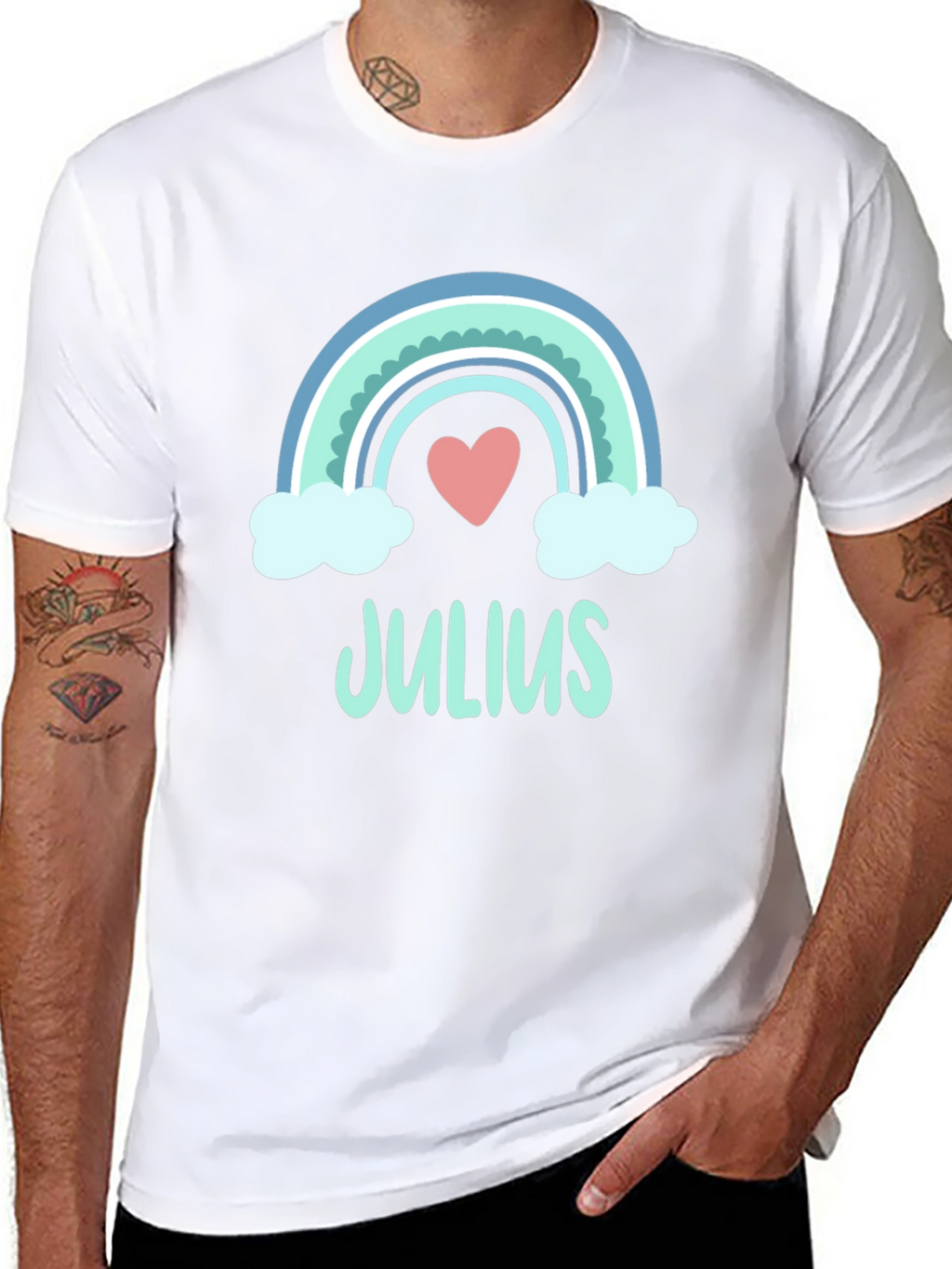 Julius Rainbow Heart T-Shirt - Soft Cotton Blend