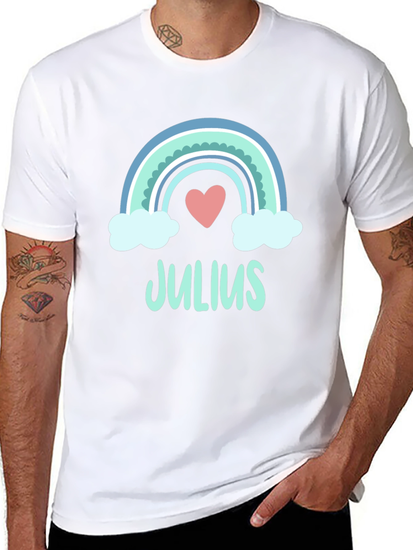 Julius Rainbow Heart T-Shirt - Soft Cotton Blend