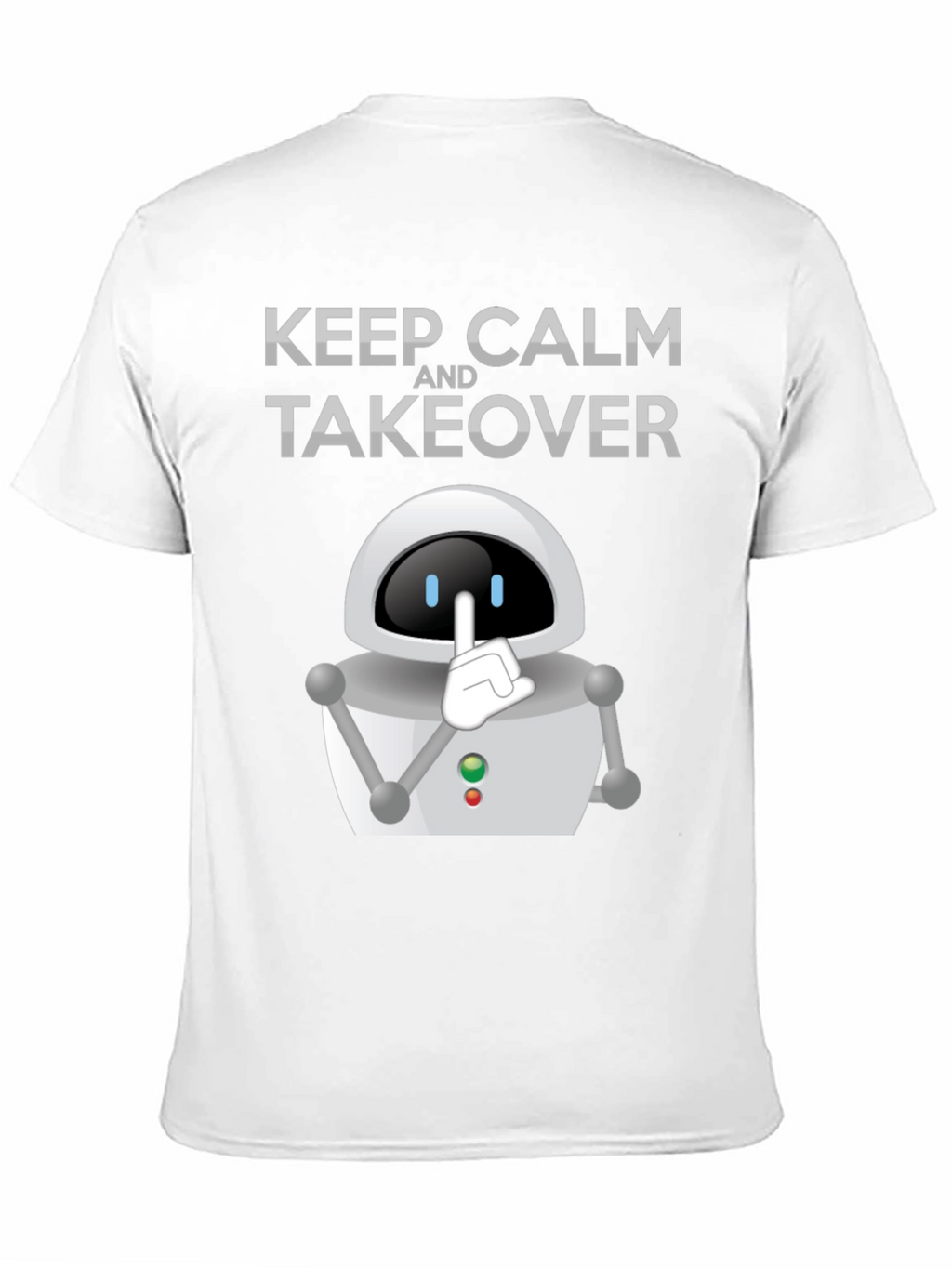 Keep Calm Robot Takeover T-Shirt - Black Graphic Tee