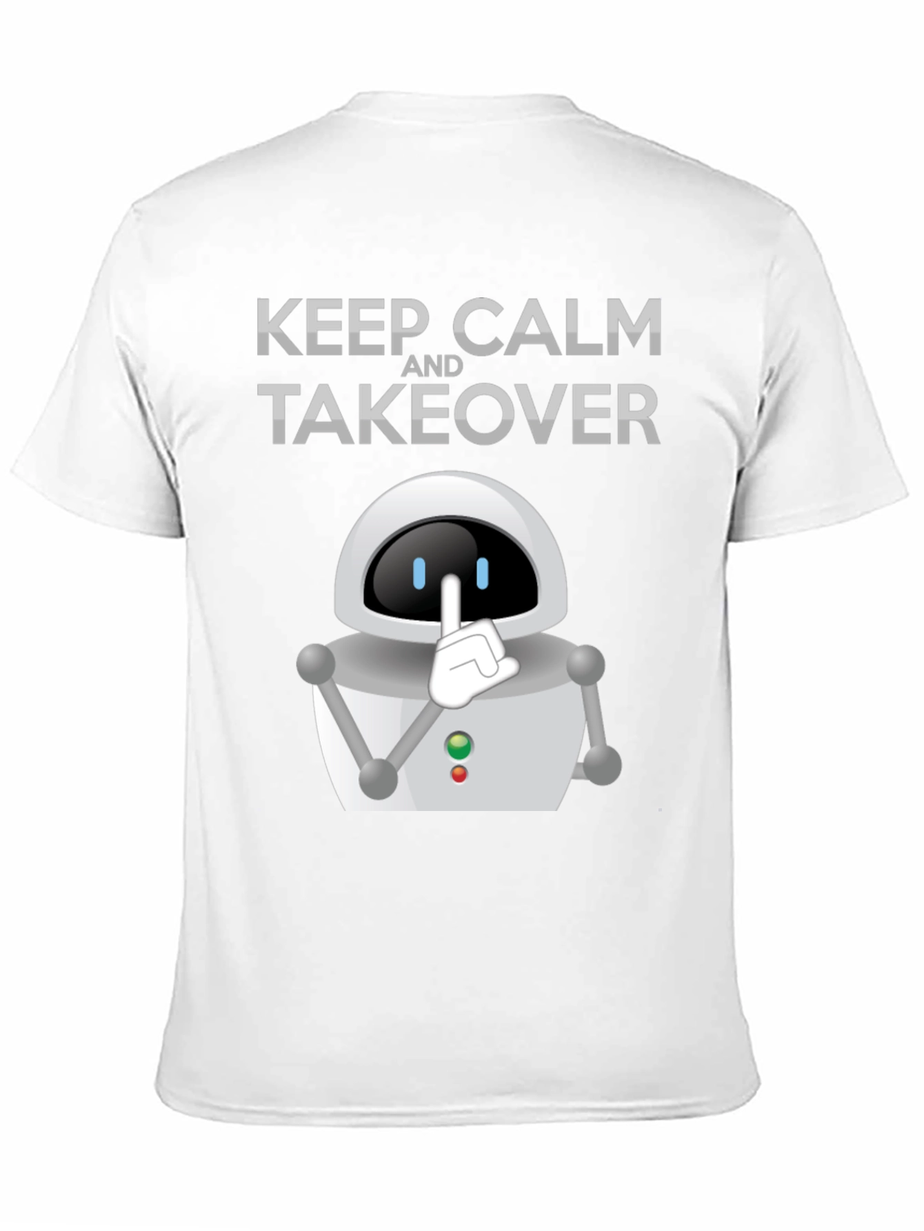 Keep Calm Robot Takeover T-Shirt - Black Graphic Tee