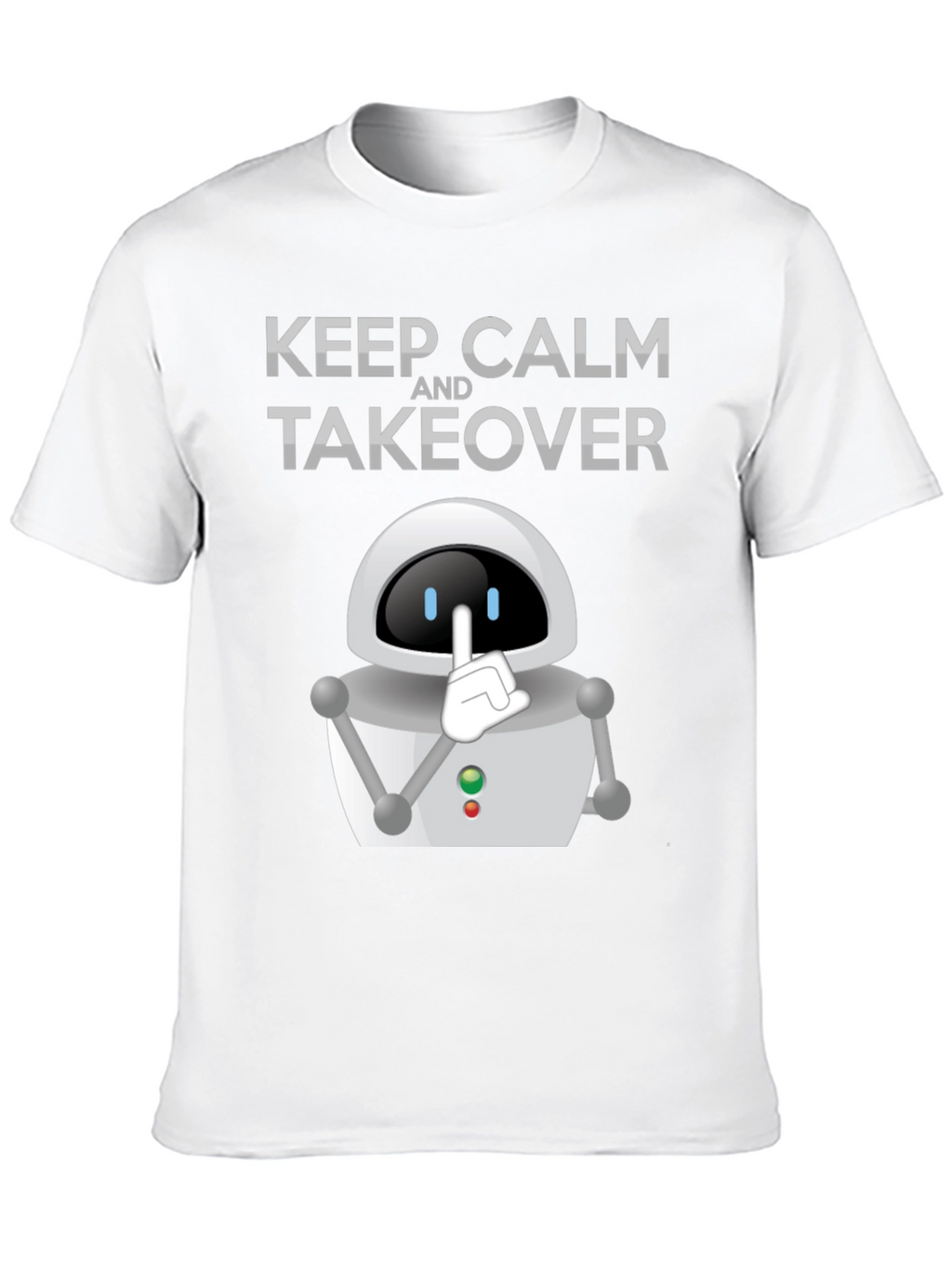 Keep Calm Robot Takeover T-Shirt - Black Graphic Tee