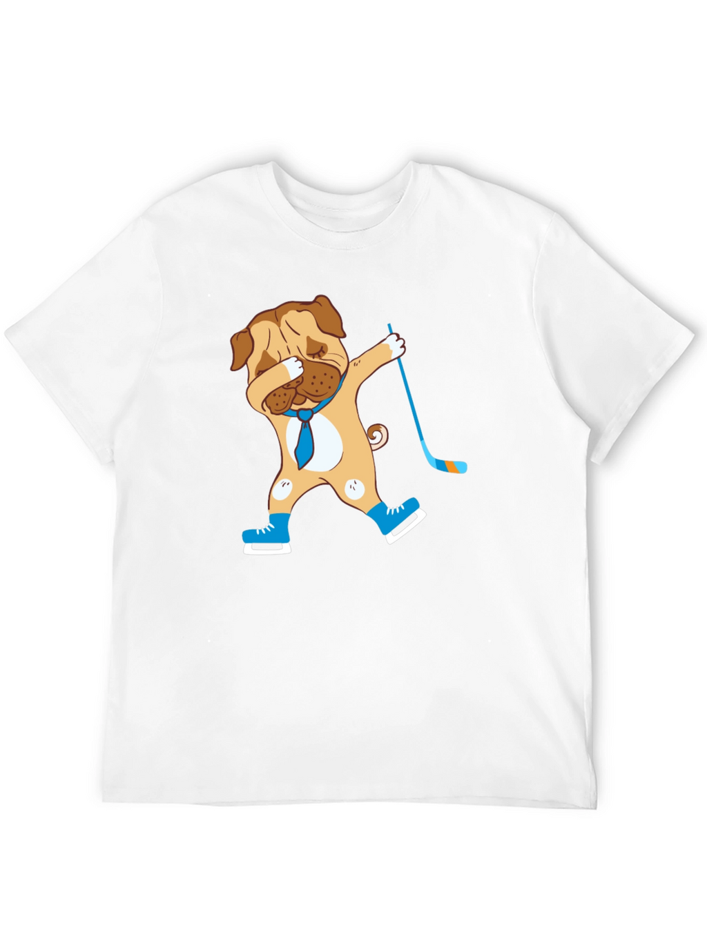 Dabbing Dog Hockey Player Graphic Tee