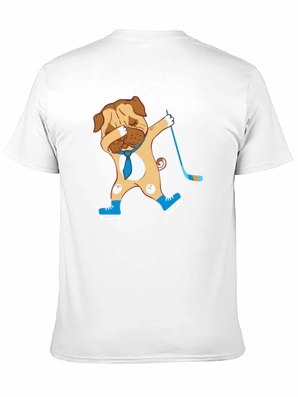 Dabbing Dog Hockey Player Graphic Tee