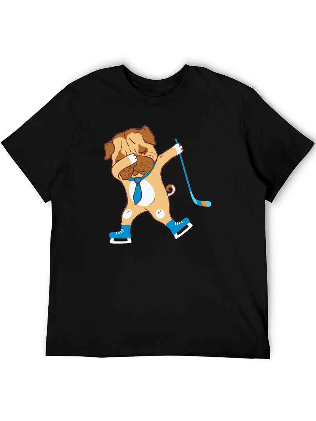 Dabbing Dog Hockey Player Graphic Tee