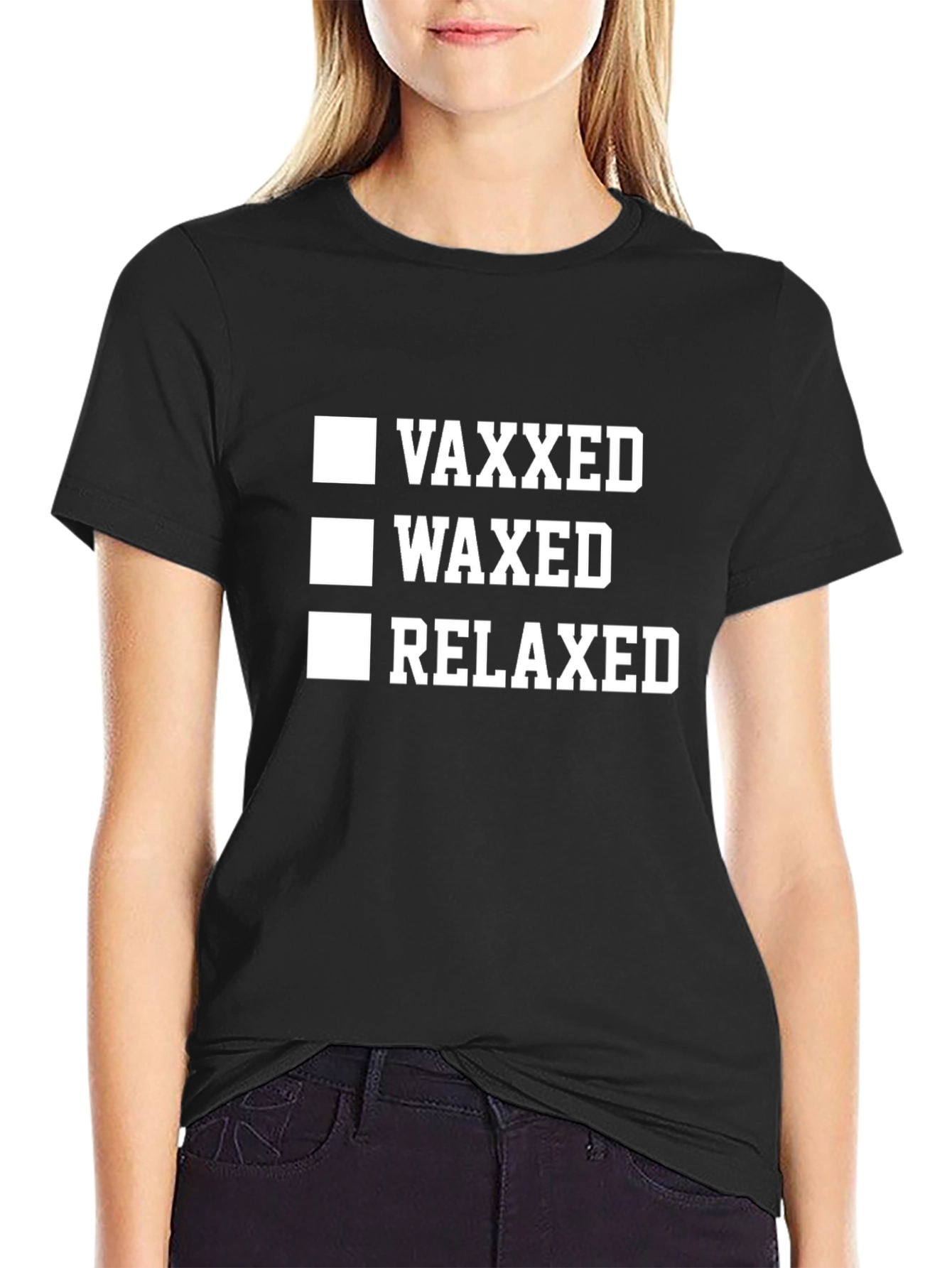Vaxxed Waxed Relaxed Graphic Tee - Funny Novelty Shirt