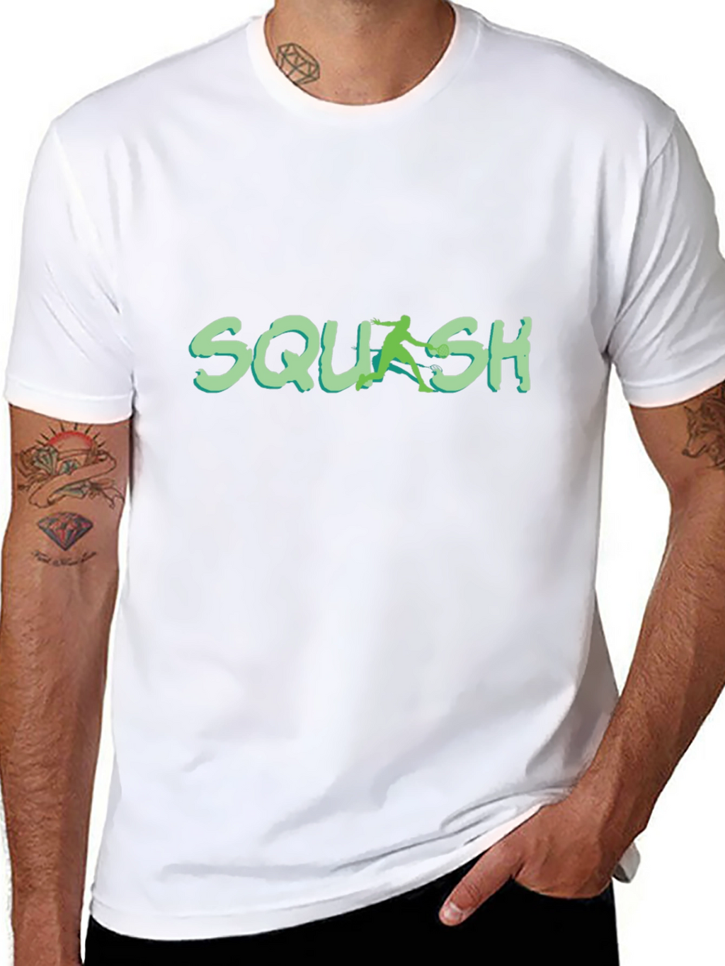Squash Player Graphic Tee - Sporty Activewear
