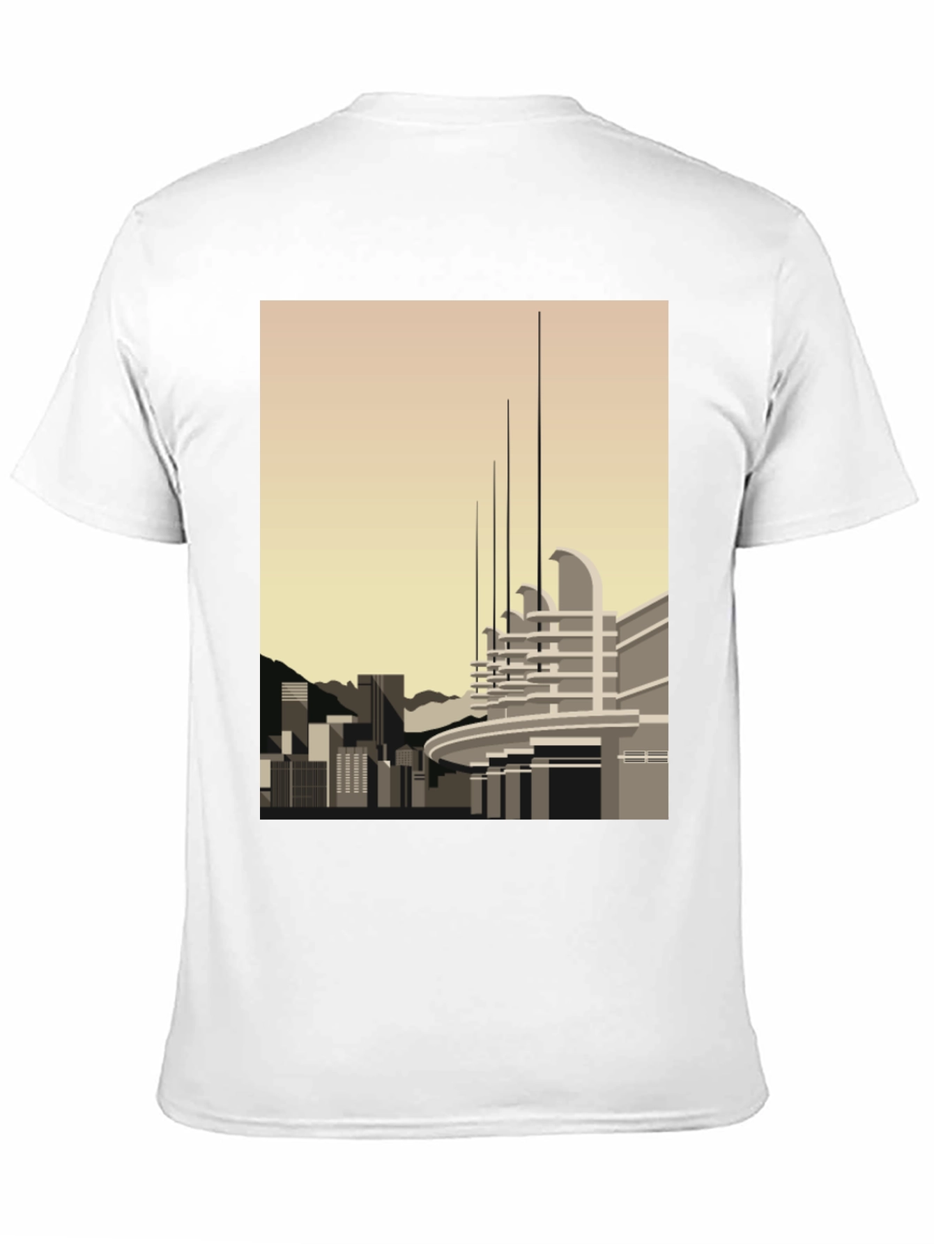 Cityscape Graphic Tee - Modern Art T-Shirt