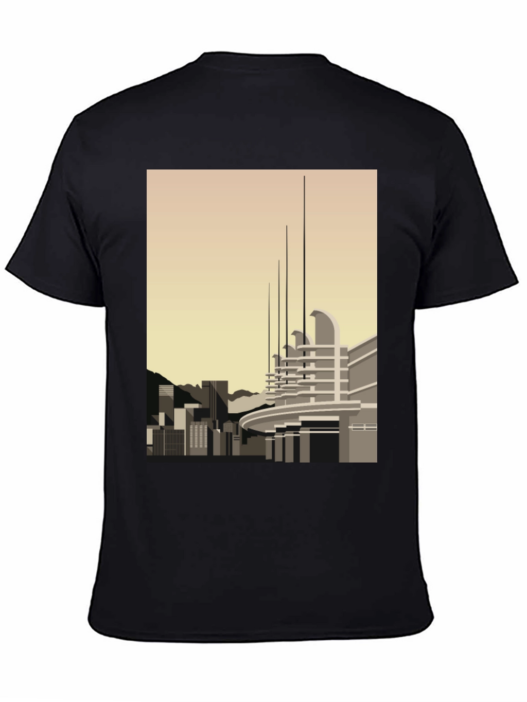 Cityscape Graphic Tee - Modern Art T-Shirt