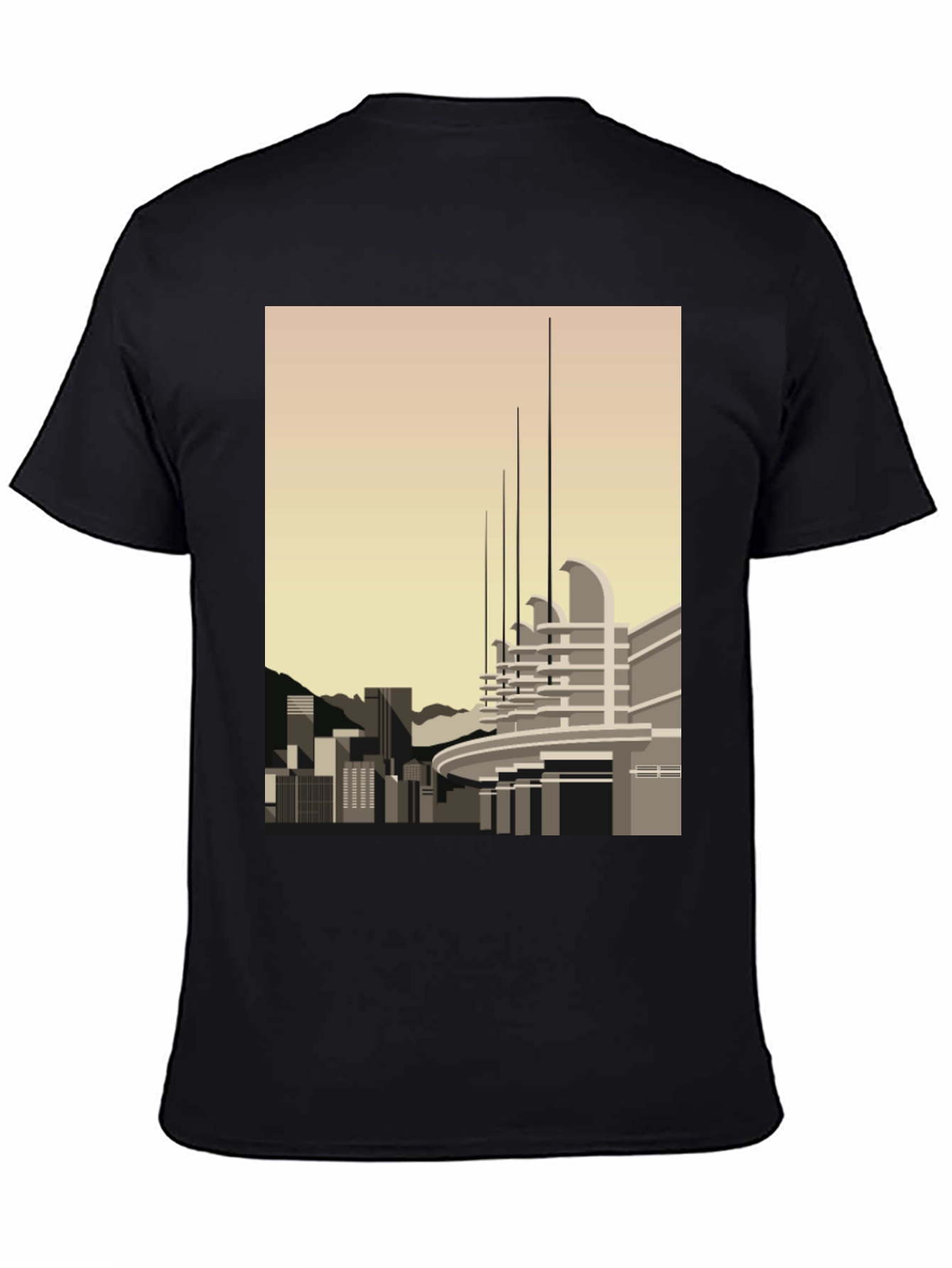 Cityscape Graphic Tee - Modern Art T-Shirt