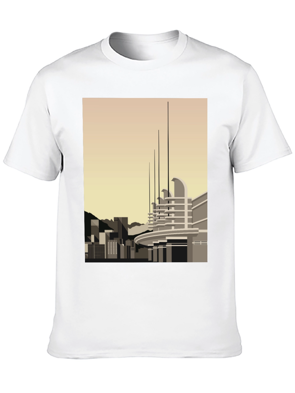 Cityscape Graphic Tee - Modern Art T-Shirt