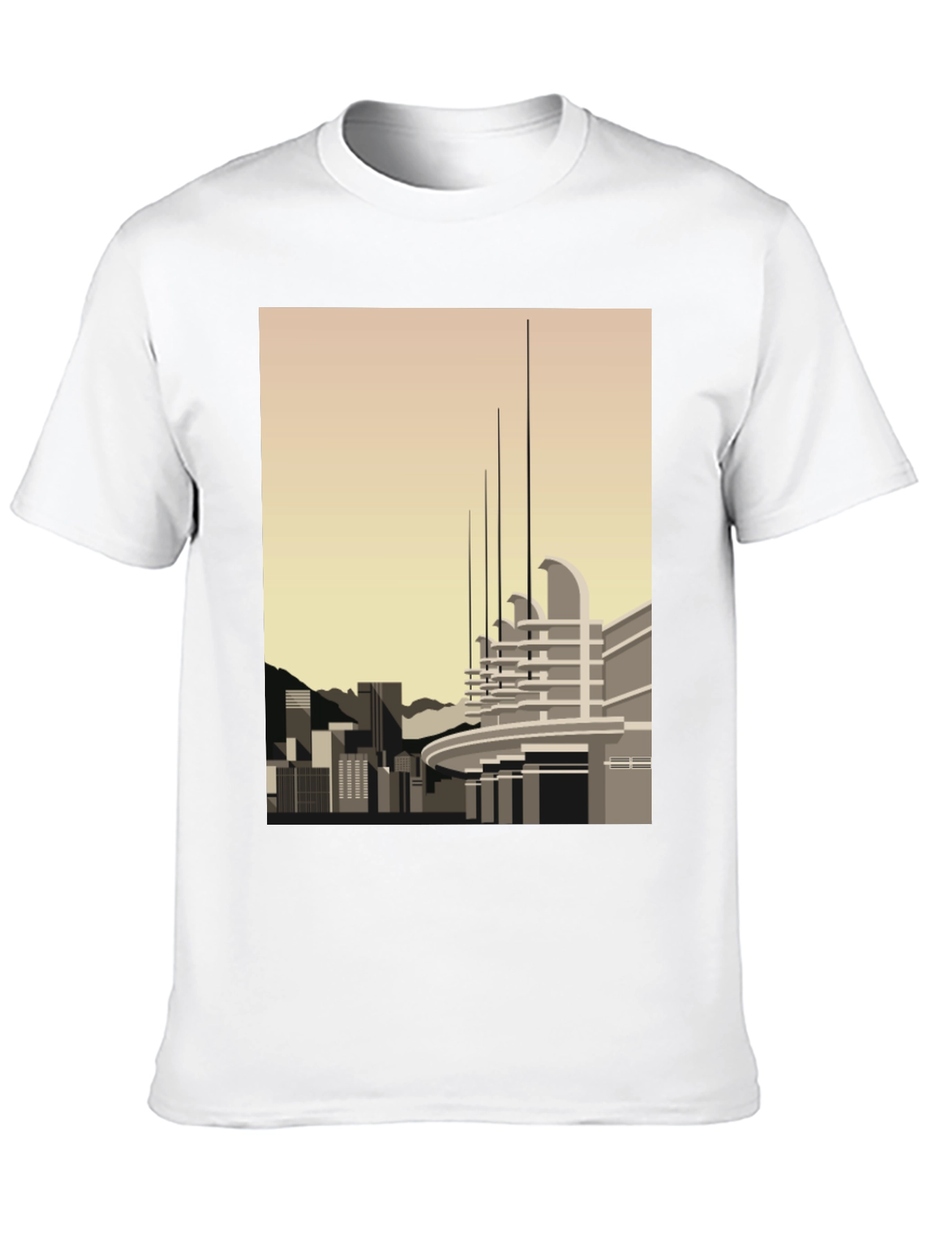 Cityscape Graphic Tee - Modern Art T-Shirt