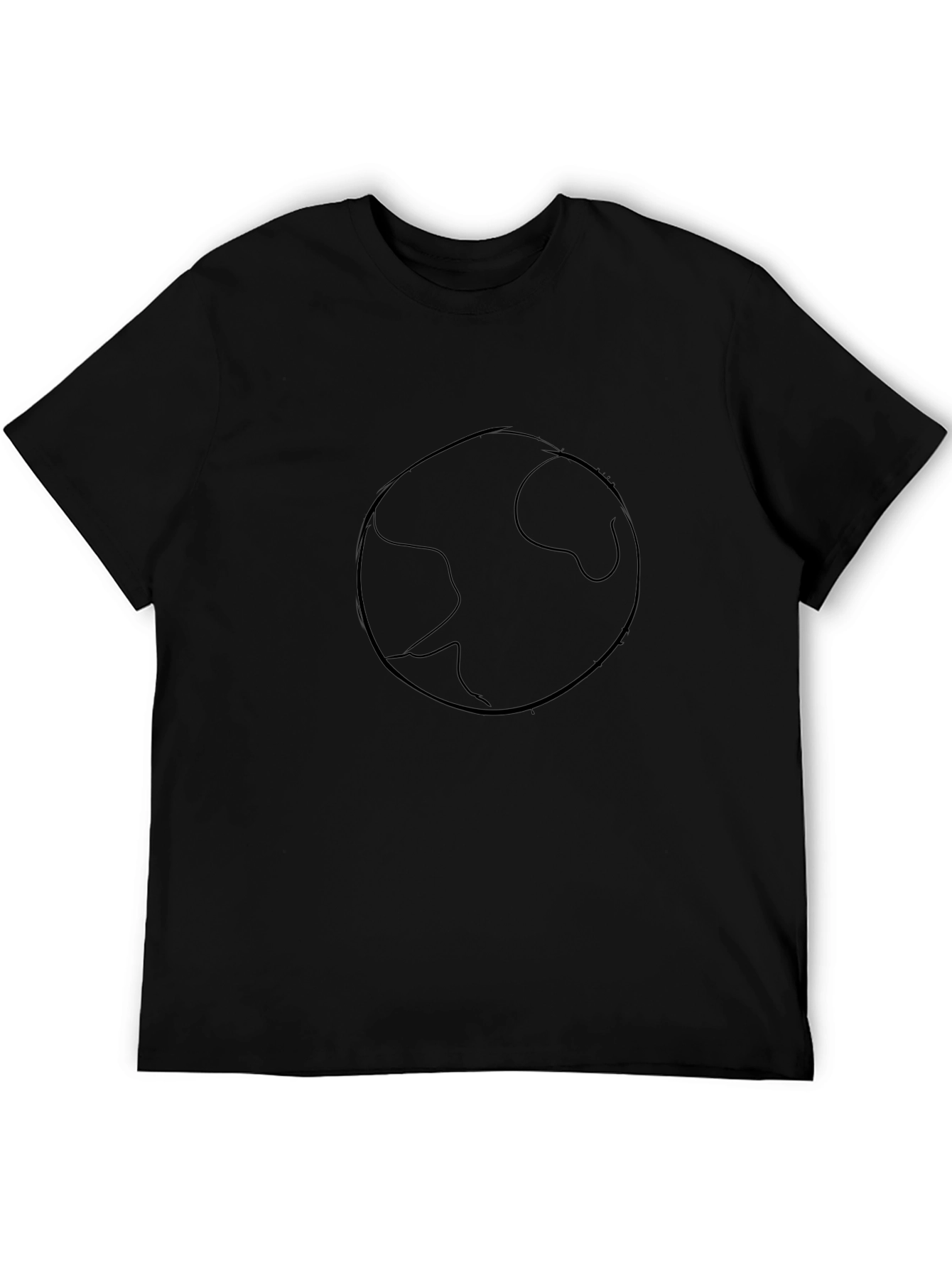Earth Graphic Tee - Black Cotton Comfort