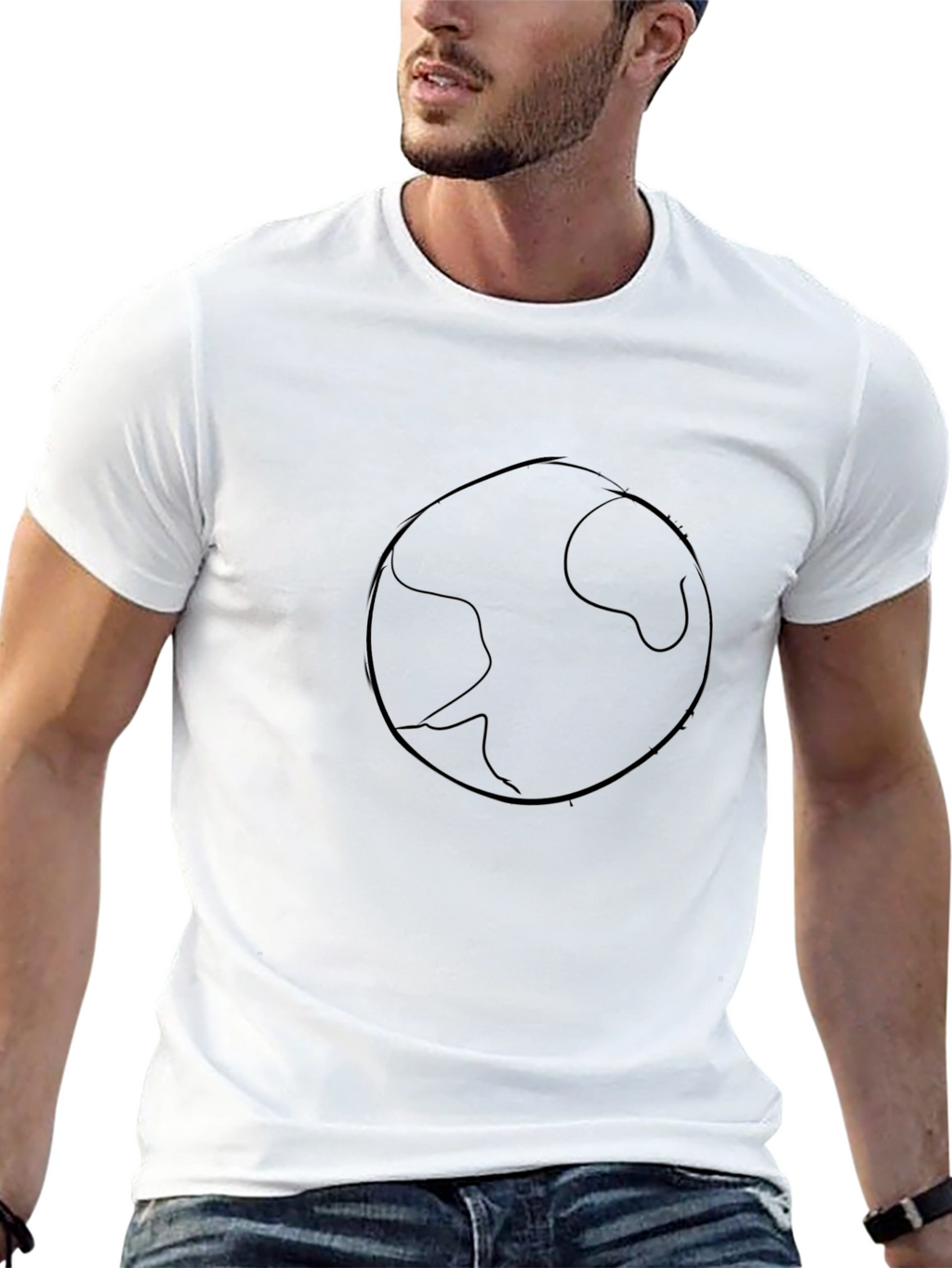 Earth Graphic Tee - Black Cotton Comfort