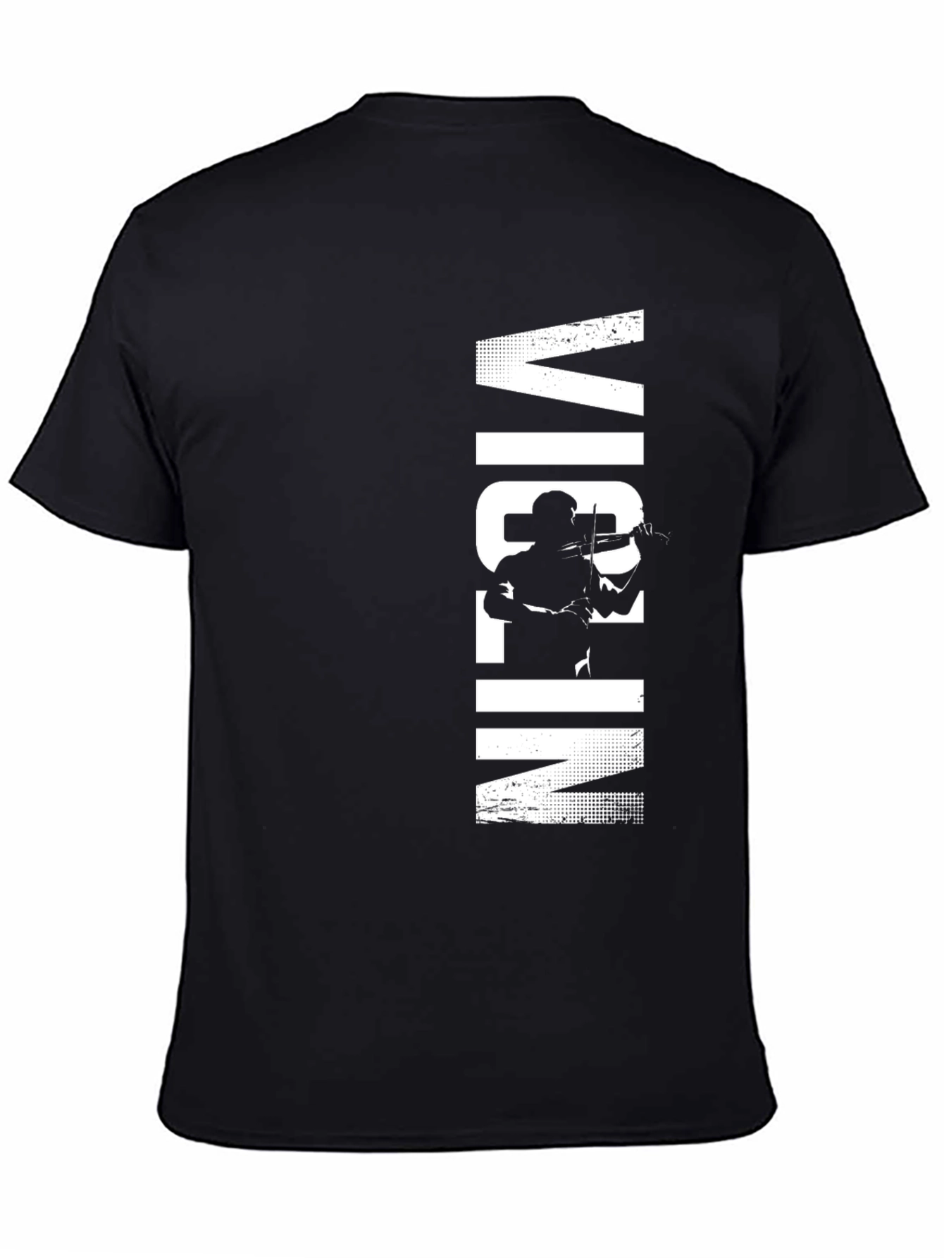 Violin Player Graphic Tee - Black
