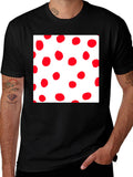 Red Polka Dot Crew Neck T-Shirt