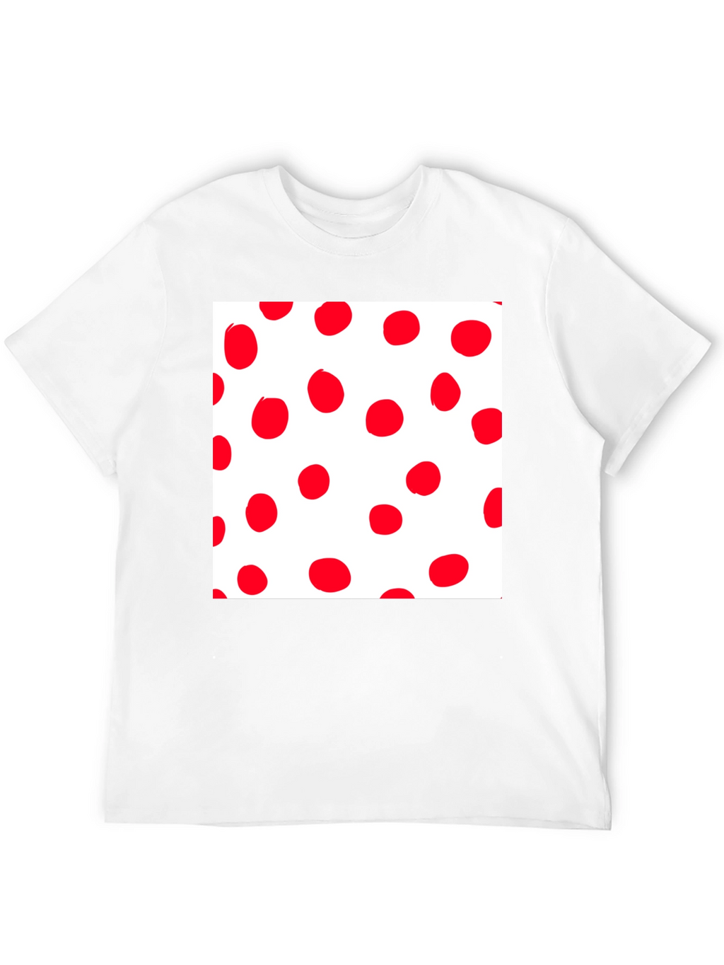 Red Polka Dot Crew Neck T-Shirt