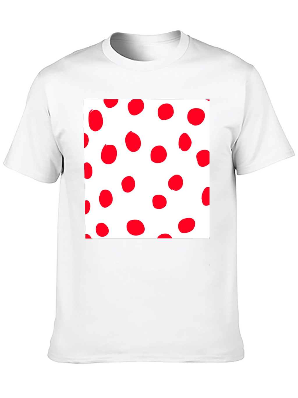 Red Polka Dot Crew Neck T-Shirt