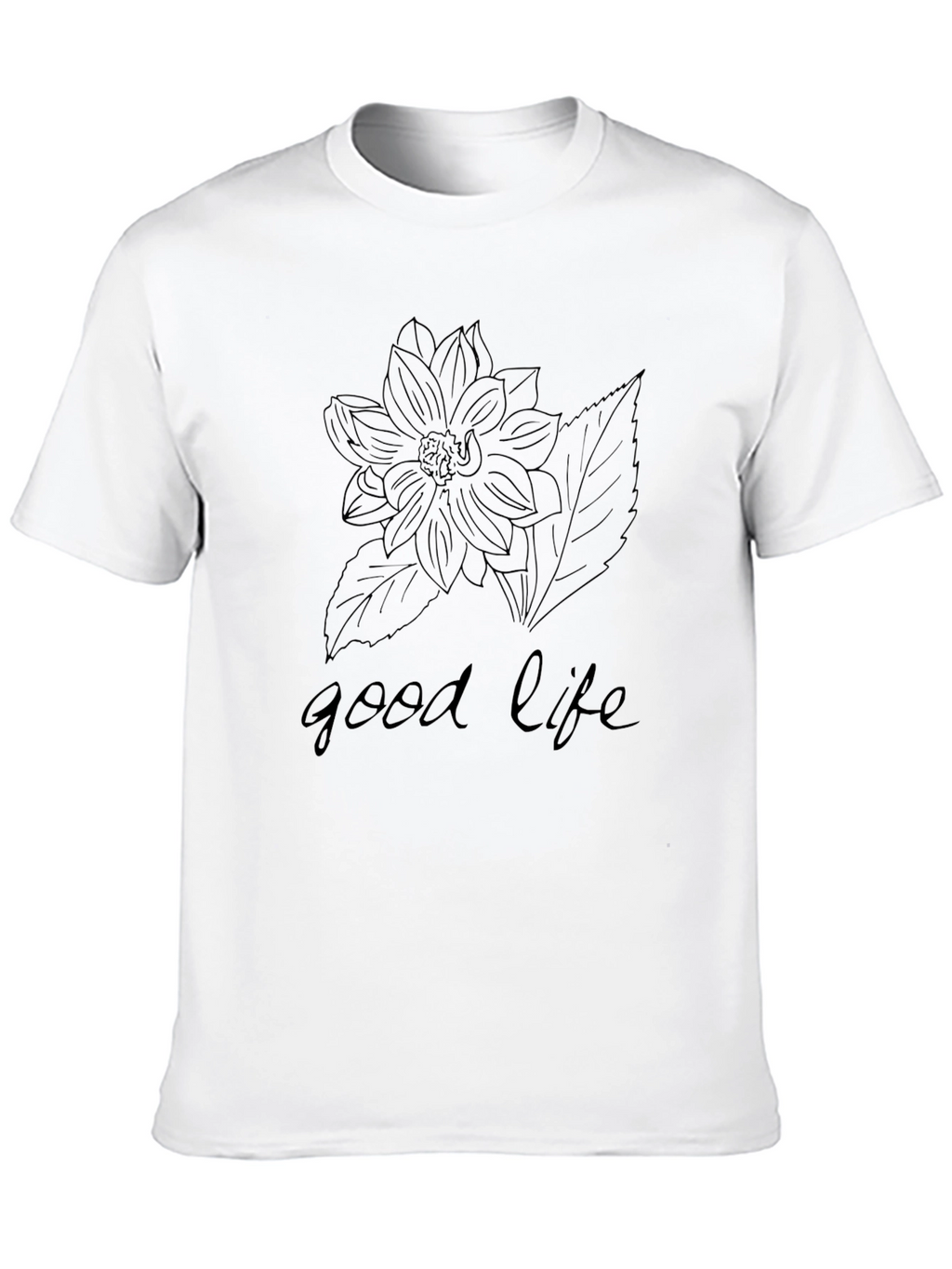 Black Graphic Tee - Good Life Floral Design