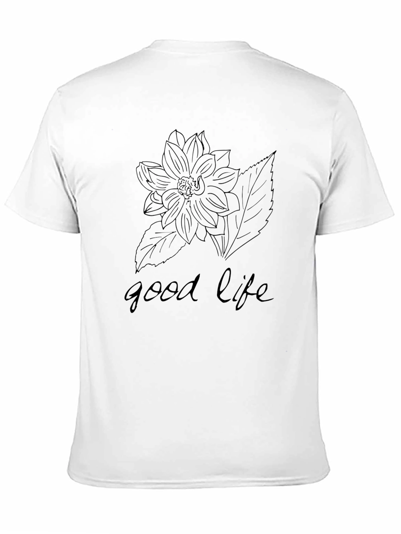 Black Graphic Tee - Good Life Floral Design