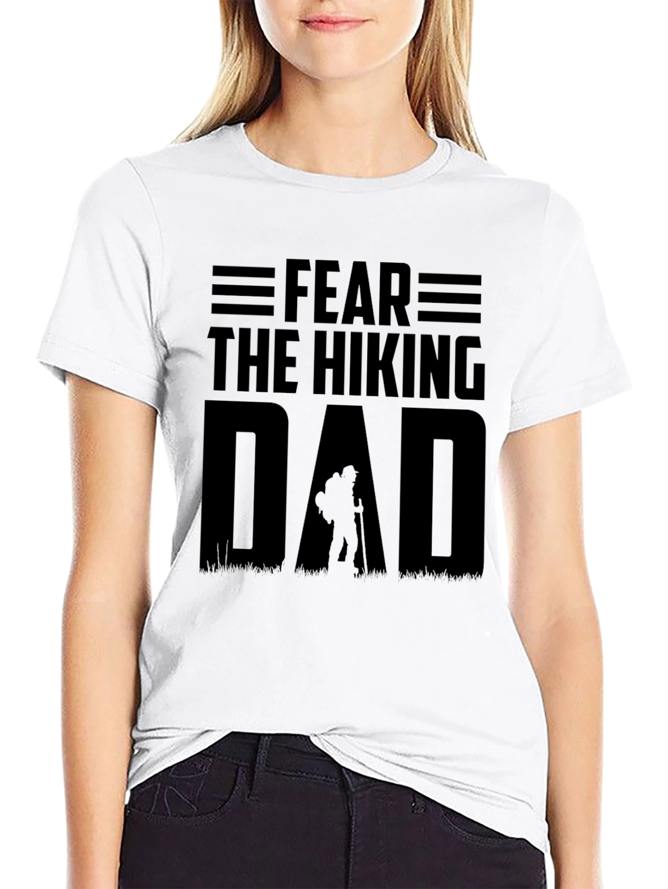 Fear The Hiking Dad T-Shirt Outdoor Adventure Tee