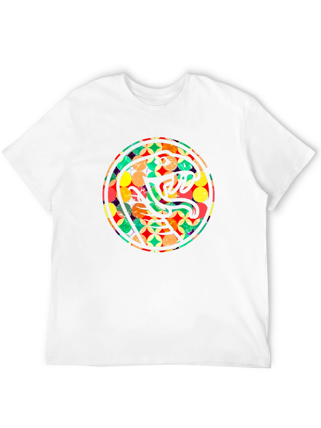 Retro Snake Circle Graphic T-Shirt