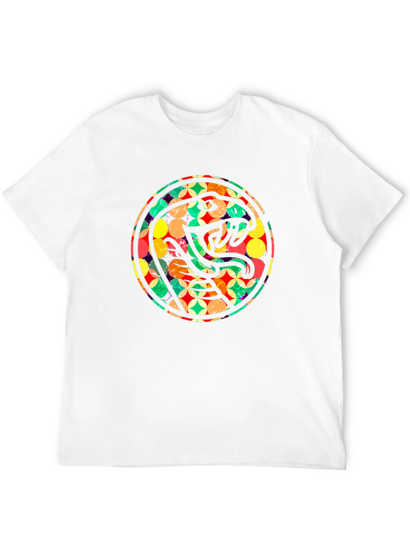 Retro Snake Circle Graphic T-Shirt