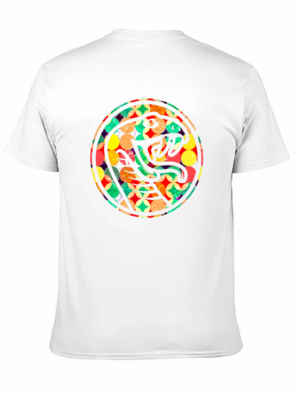 Retro Snake Circle Graphic T-Shirt