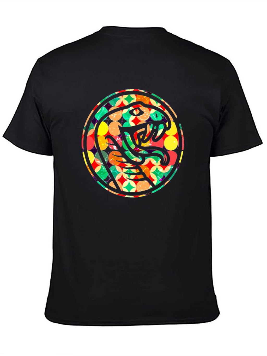Retro Snake Circle Graphic T-Shirt