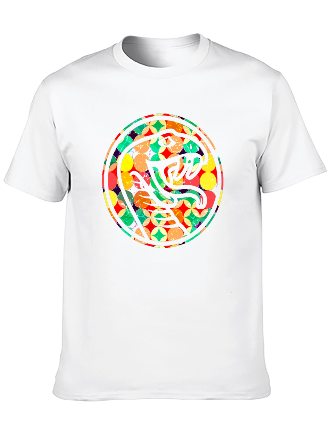 Retro Snake Circle Graphic T-Shirt