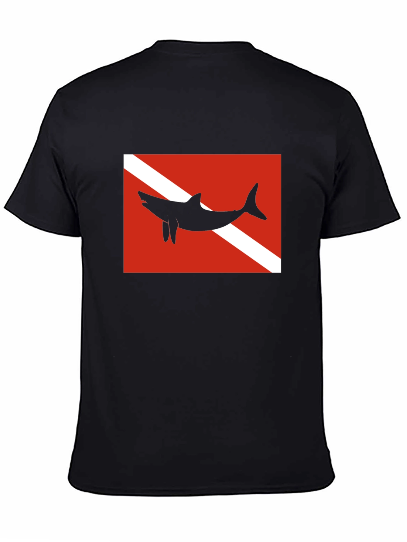 Diver Down Flag Shark Graphic Tee - Scuba Diving Shirt