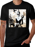 Artistic Collage Graphic Tee - Unique Fashion Statement