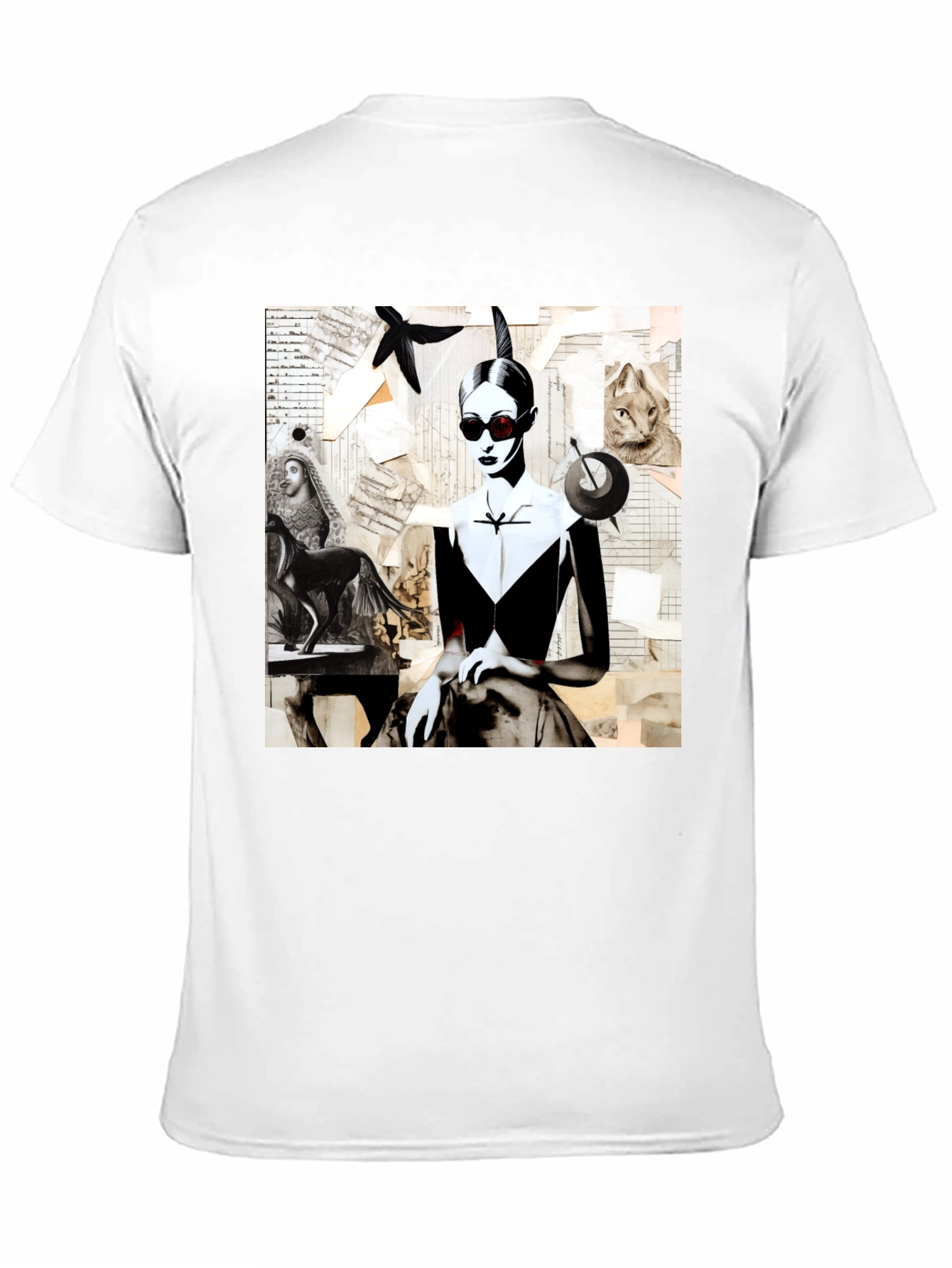 Artistic Collage Graphic Tee - Unique Fashion Statement