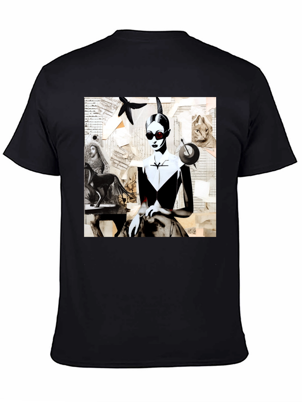 Artistic Collage Graphic Tee - Unique Fashion Statement