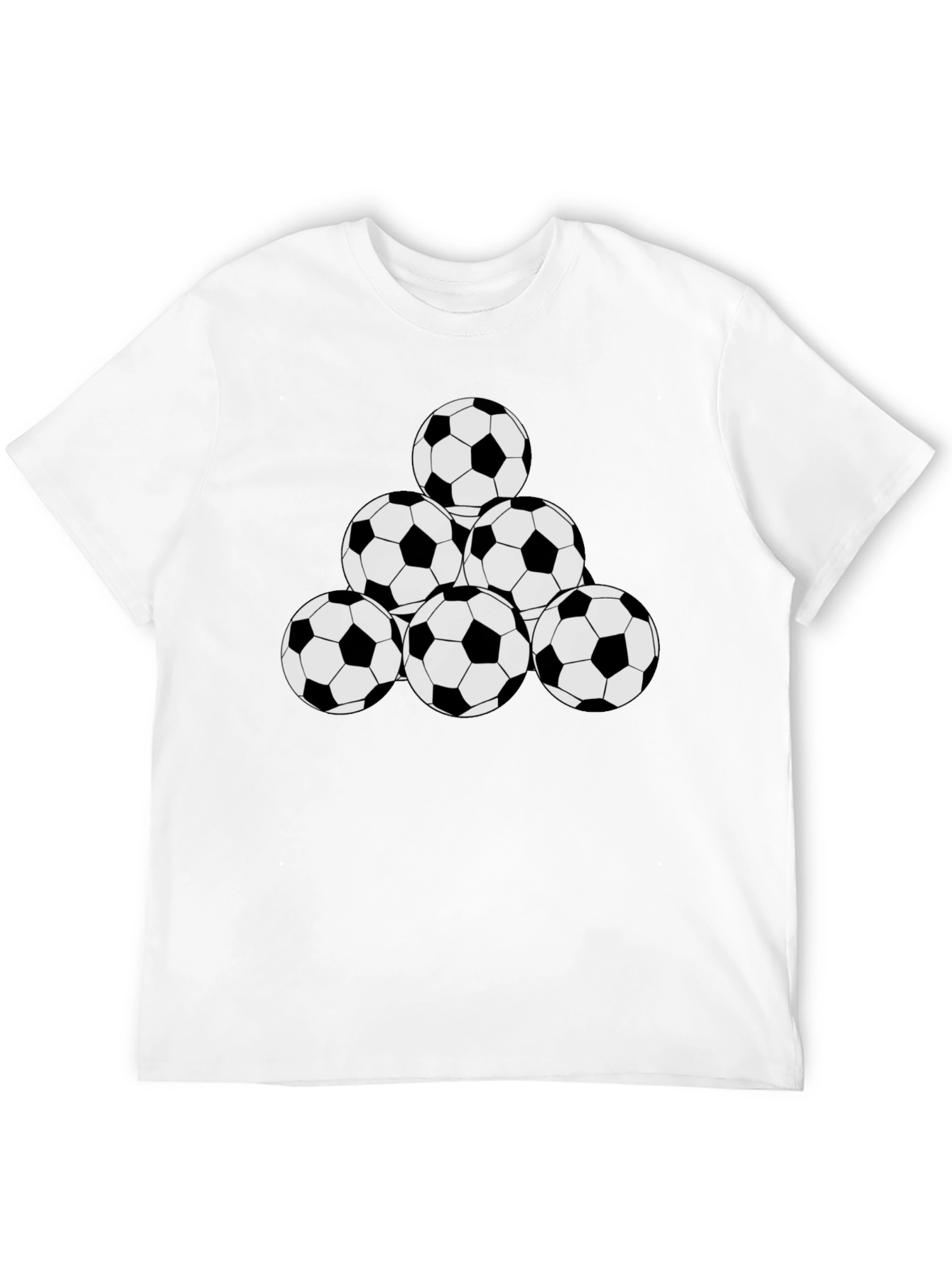 Soccer Ball Pyramid Black T-Shirt