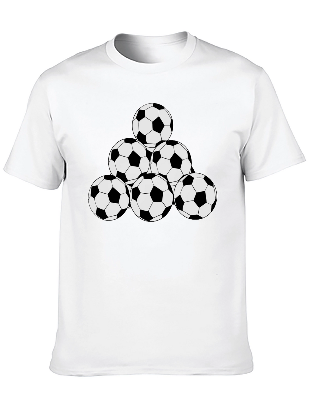 Soccer Ball Pyramid Black T-Shirt