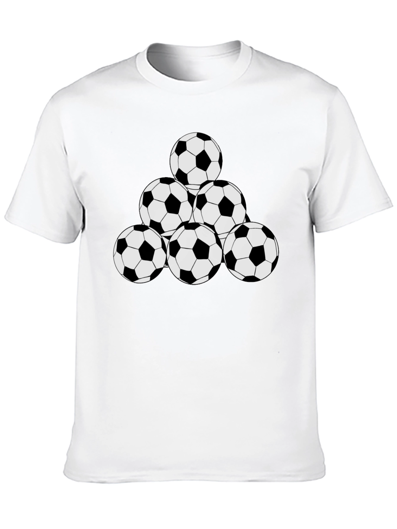 Soccer Ball Pyramid Black T-Shirt