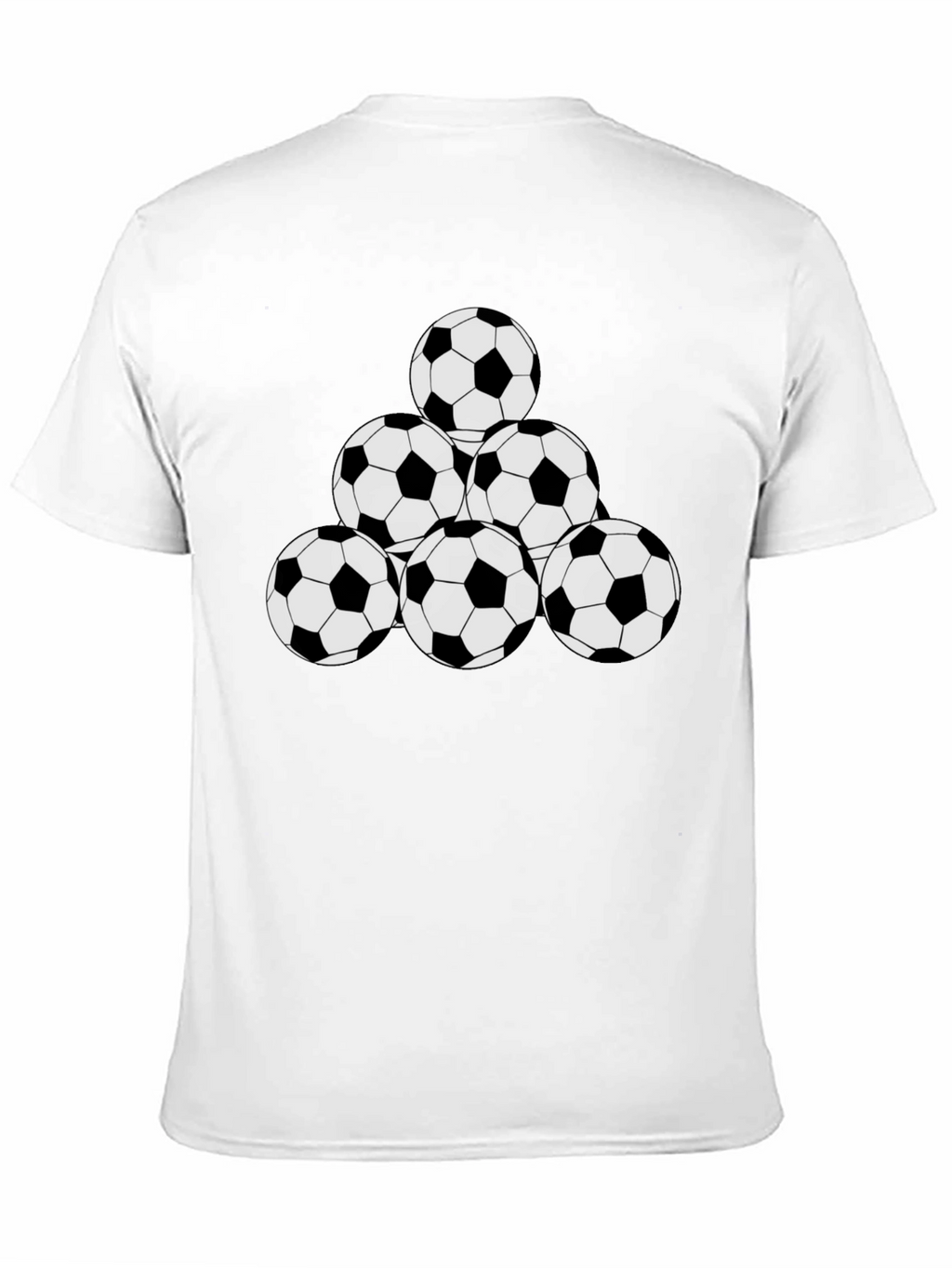 Soccer Ball Pyramid Black T-Shirt