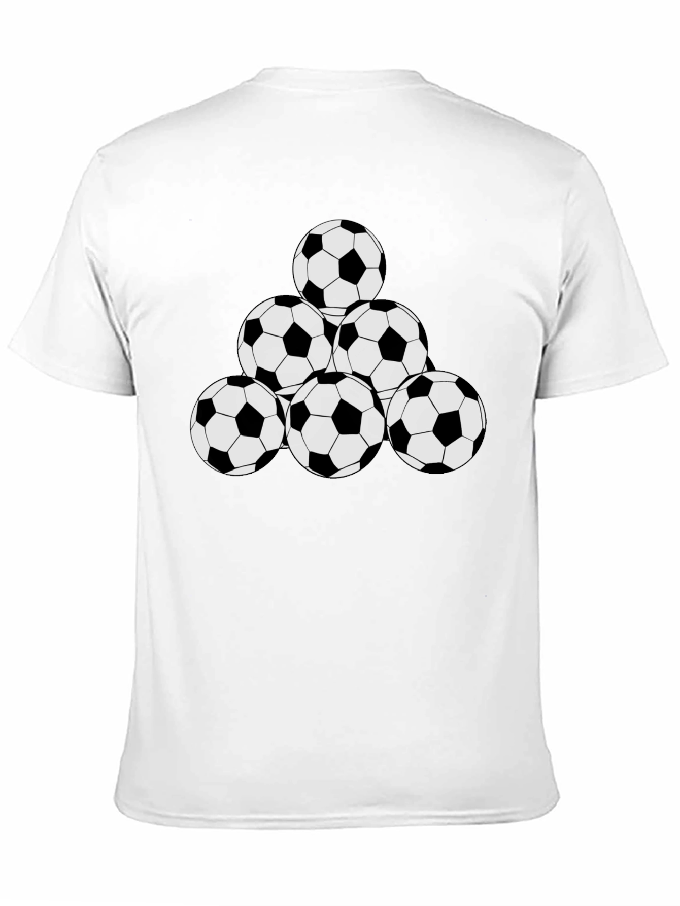 Soccer Ball Pyramid Black T-Shirt