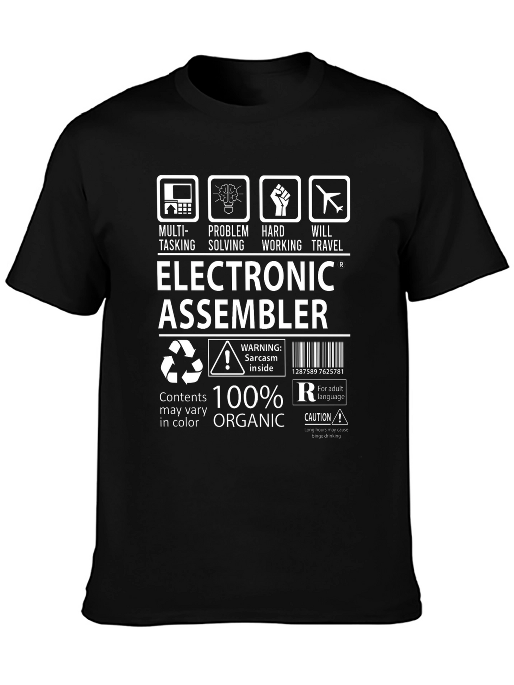 Electronic Assembler 100% Organic T-Shirt