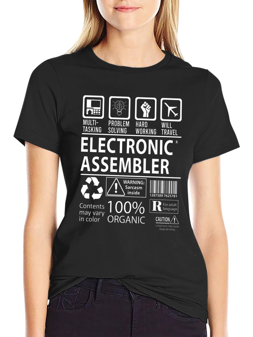Electronic Assembler 100% Organic T-Shirt