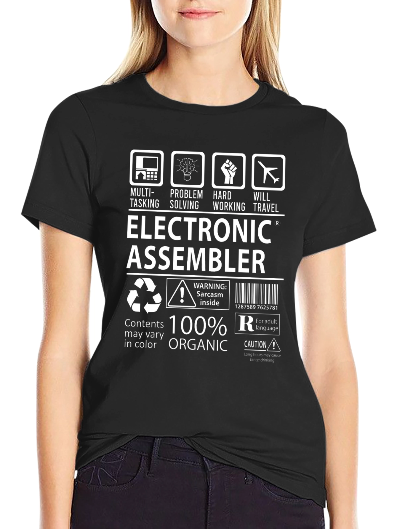 Electronic Assembler 100% Organic T-Shirt