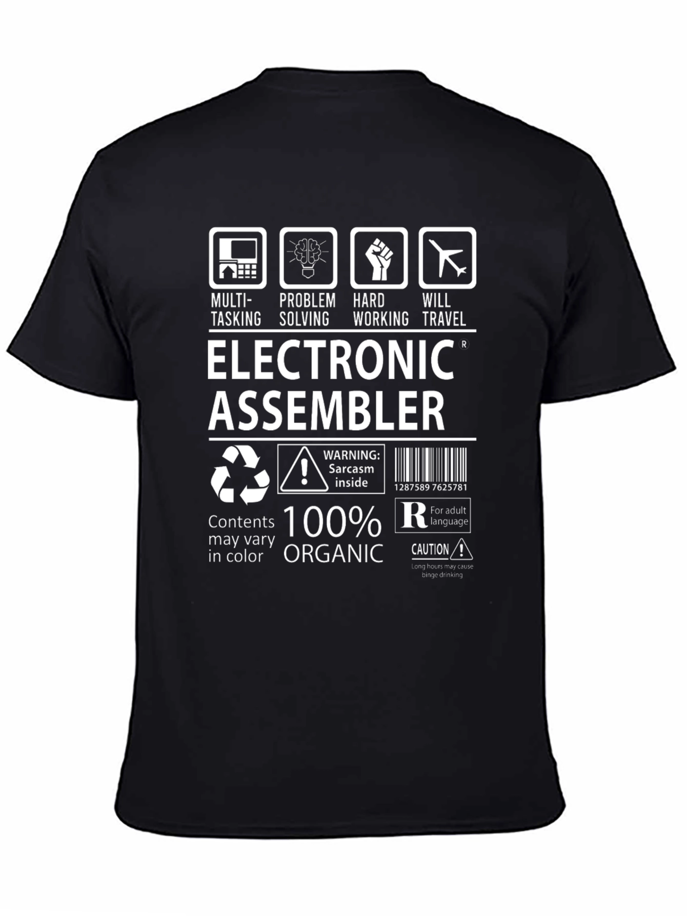 Electronic Assembler 100% Organic T-Shirt