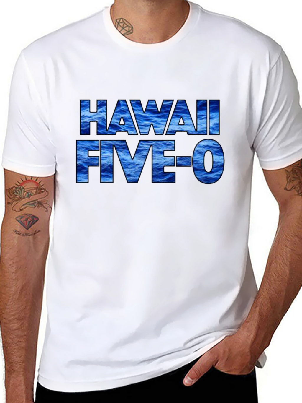 Hawaii Five-O Wave T-Shirt Black