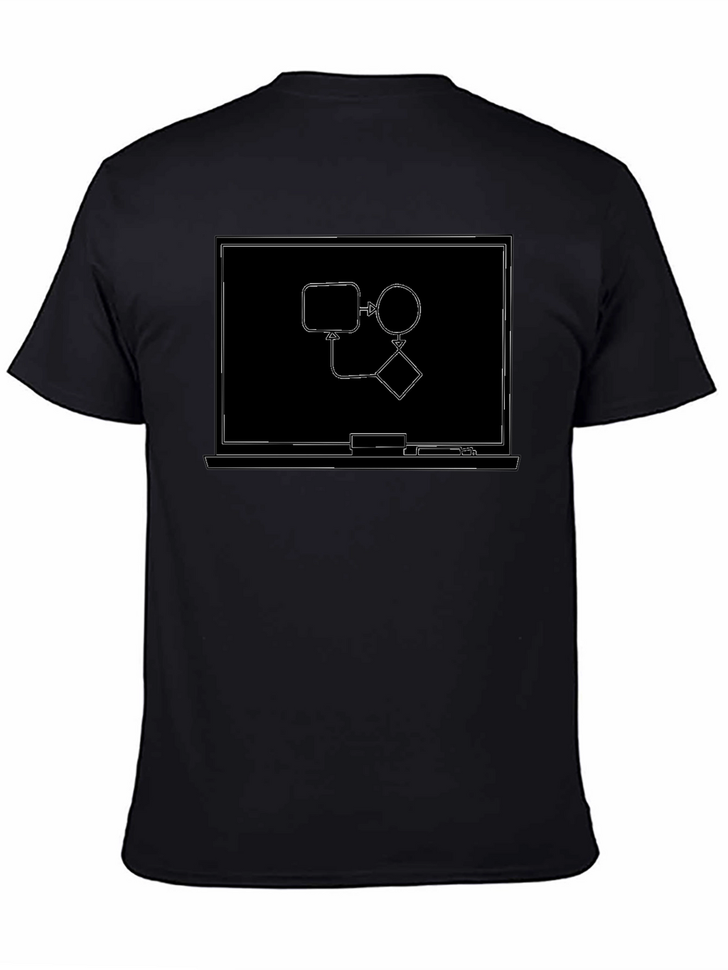 Tech Flowchart Graphic Black T-Shirt